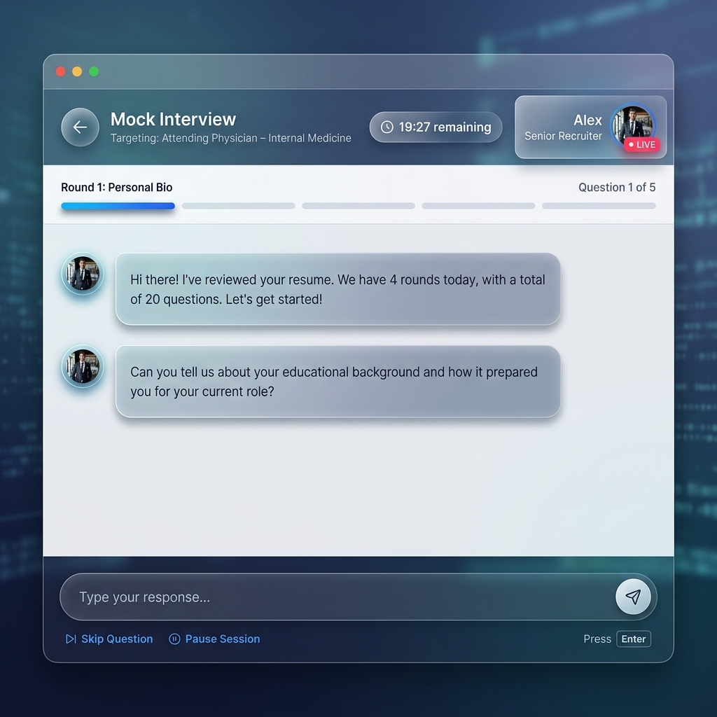 AI Mock Interview Interface